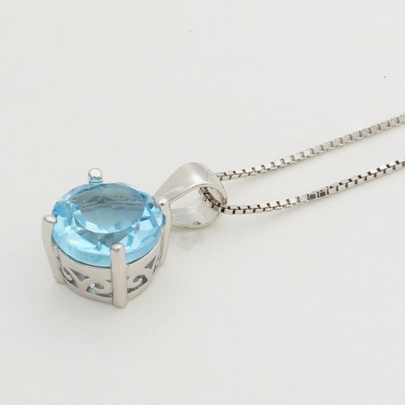 Jewelry - Silver Genuine Topaz s925 Necklace